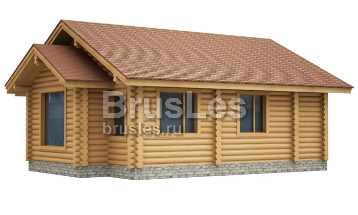 Проект "Арбат" баня из оцилиндрованного бревна — фото-534_1