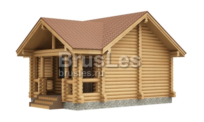 Проект "Интер" баня  из оцилиндрованного бревна — фото-534_2