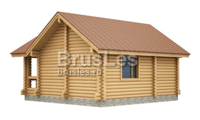 Проект "Интер" баня  из оцилиндрованного бревна — фото-534_4