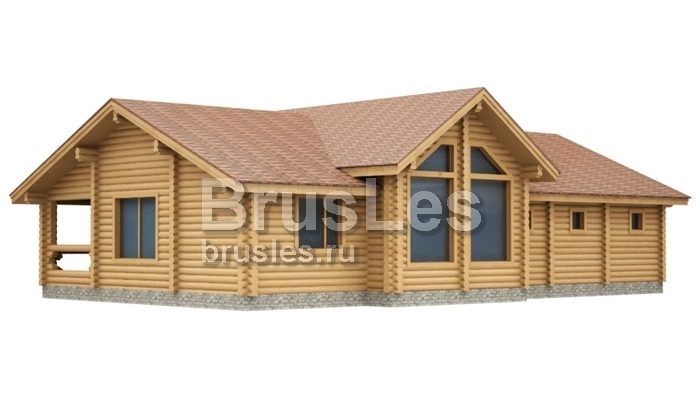 Проект "Каррос" баня из оцилиндрованного бревна с бильярдной — фото-534_3