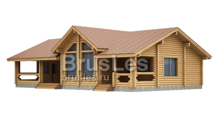 Проект "Каррос" баня из оцилиндрованного бревна с бильярдной — фото-534_4