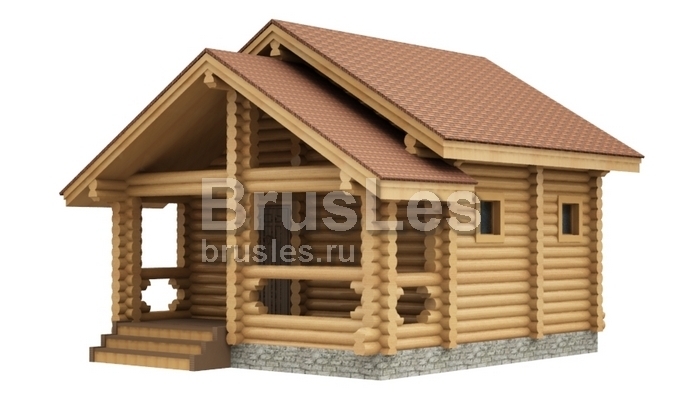 Проект "Кэтти"  небольшая баня из оцилиндрованного бревна — фото-534_1