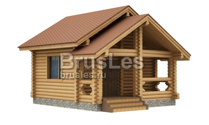 Проект "Кэтти"  небольшая баня из оцилиндрованного бревна — фото-534_2