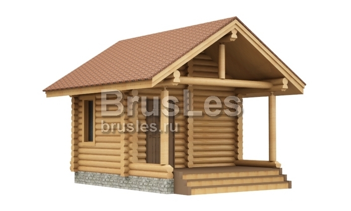 Проект "Лили" небольшая баня  для дачного участка из бревна — фото-534_2