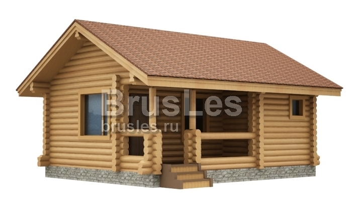 Проект "Мирка" баня из оцилиндрованного бревна — фото-534_1