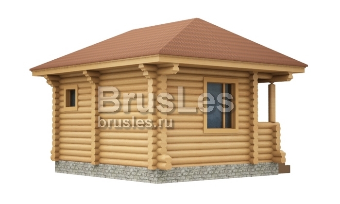 Проект "Нона"  небольшая баня  из оцилиндрованного бревна — фото-534_2