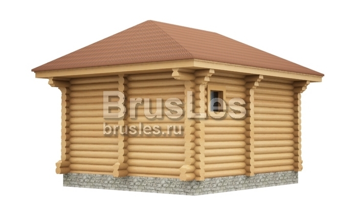 Проект "Нона"  небольшая баня  из оцилиндрованного бревна — фото-534_3