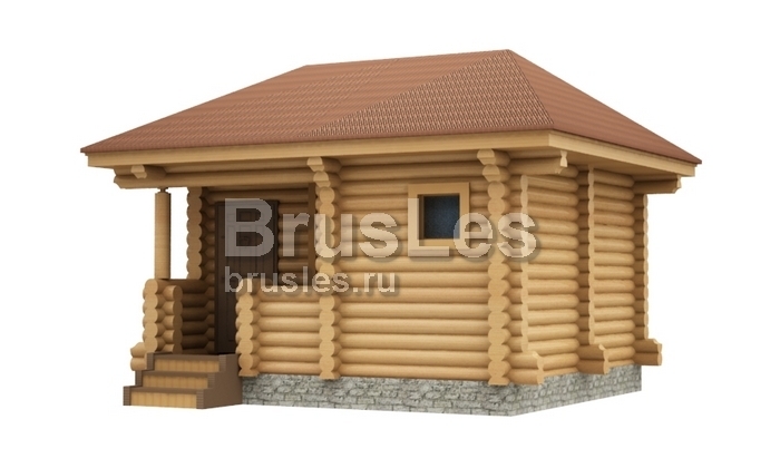 Проект "Нона"  небольшая баня  из оцилиндрованного бревна — фото-534_4