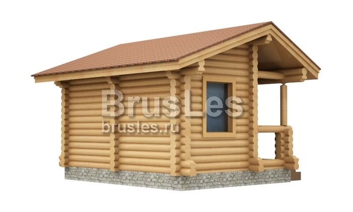 Проект "Нэлли" небольшая баня из оцилиндрованного бревна — фото-534_2