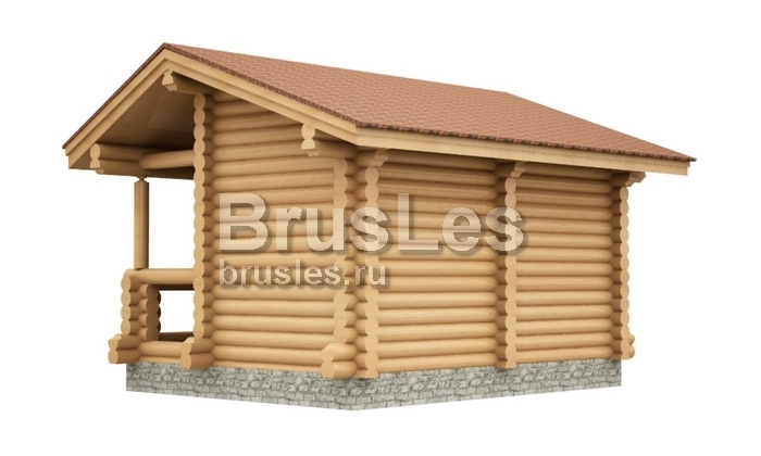 Проект "Нэлли" небольшая баня из оцилиндрованного бревна — фото-534_3