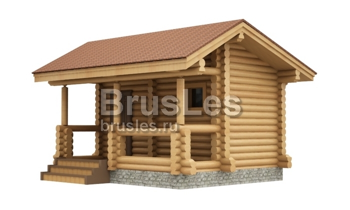 Проект "Нэлли" небольшая баня из оцилиндрованного бревна — фото-534_4