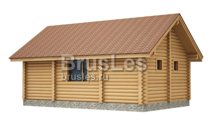 Проект "Сэрра" баня из оцилиндрованного бревна — фото-534_1