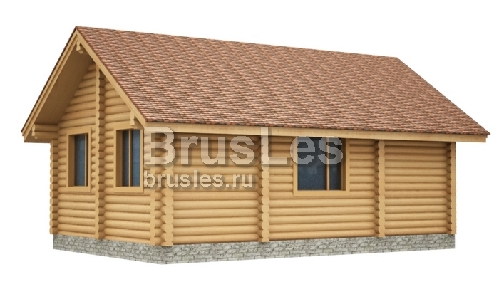 Проект "Сэрра" баня из оцилиндрованного бревна — фото-534_2