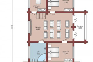 Проект "Агния" двухэтажный дом из оцилиндрованного бревна — фото-533_2