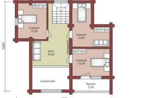 Проект  "Алиса"  из оцилиндрованного бревна с балконом и вторым светом — фото-533_2
