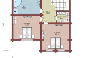 Проект "Валерия" дом из оцилиндрованного бревна с террасой — фото-533_2