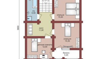 Проект "Гертруда" из оцилиндрованного бревна с мансардным этажом — фото-533_2