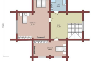 Проект "Глория" дом из оцилиндрованного бревна с террасой — фото-533_2