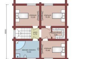Проект "Ирина"  из оцилиндрованного бревна с террасой — фото-533_2