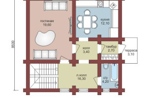 Проект  "Каролина" из оцилиндрованного бревна — фото-533_1