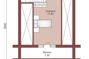 Проект "Кира"  из оцилиндрованного бревна с балконом и мансардой — фото-533_2