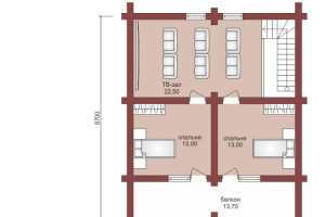 Проект "Ксения" коттедж с навесом, террасами и балконом — фото-533_2