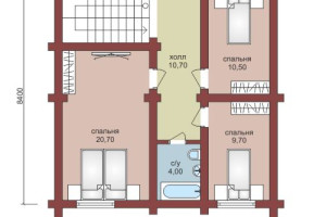 Проект "Людмила" из оцилиндрованного бревна с мансардой — фото-533_2