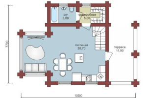Проект "Магдалина" дом с мансардой и верандой — фото-533_1
