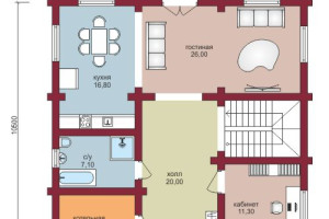 Проект "Надежда" роскошный загородный дом из оцилиндрованного бревна — фото-533_1