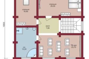 Проект "Надежда" роскошный загородный дом из оцилиндрованного бревна — фото-533_2