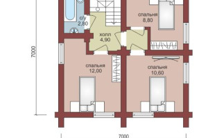 Проект "Наина"  из оцилиндрованного бревна с мансардным этажом — фото-533_2