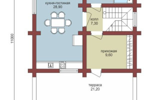 Проект "Ника"  двухэтажный дом  площадью 125.9 м.кв. — фото-533_1