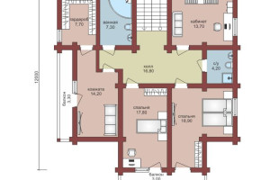 Проект "Нинель" двухэтажный загородный дом из оцилиндрованного бревна — фото-533_2