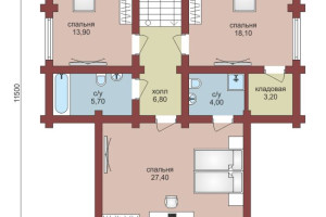 Проект "Полина" дом из оцилиндрованного бревна — фото-533_2