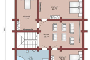 Проект "Софья" загородный коттедж  с большим балконом и террасой — фото-533_2