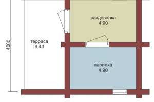 Проект "Лили" небольшая баня для дачного участка из проф. бруса — фото-535_1
