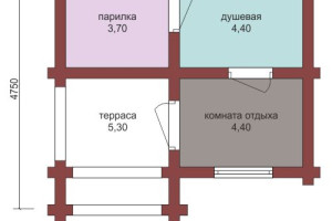 Проект  "Мики" баня из профилированного бруса — фото-535_1