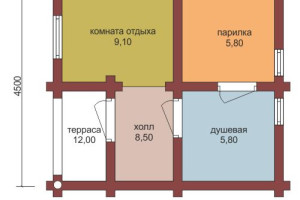 Проект "Юмакс" небольшая баня для дачного участка — фото-534_1