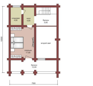 Проект "Аскольд" дом из бруса с мансардным этажом — фото-532_2