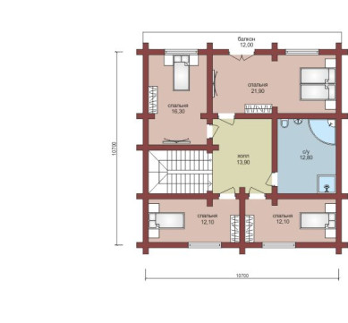 Проект "Дорофей"  дом из профилированного бруса с гаражом — фото-532_2