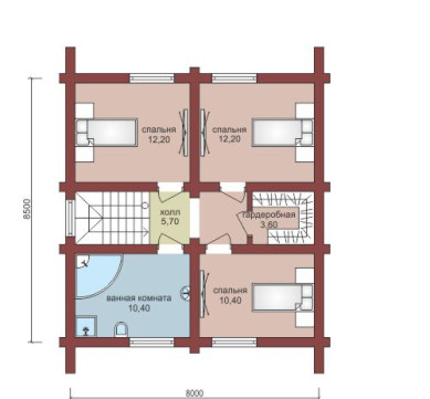 Проект "Капитон" загородный дом с мансардой и террасой — фото-532_2