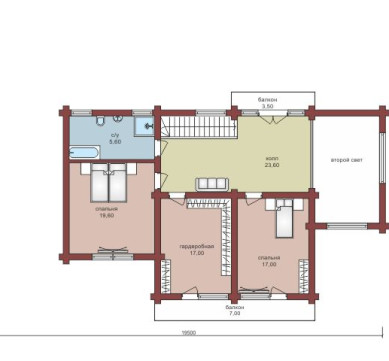 Проект "Кристов" большой двухэтажный дом из профбруса — фото-532_2