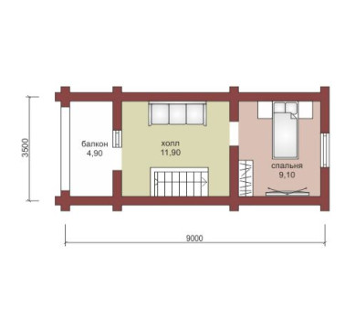 Проект "Любомир" двухэтажный дом с террасой и балконом — фото-532_2