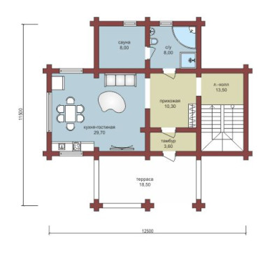 Проект "Мартин" большой двухэтажный дом из бруса — фото-532_1