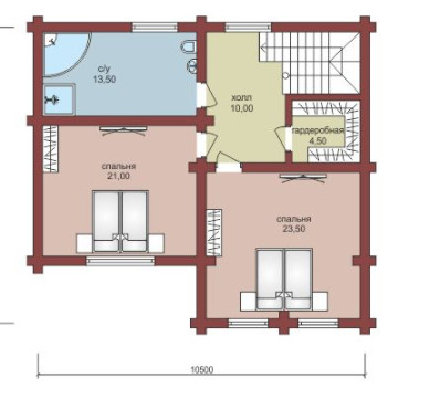 Проект "Платон" двухэтажный дом из профилированного бруса — фото-532_2