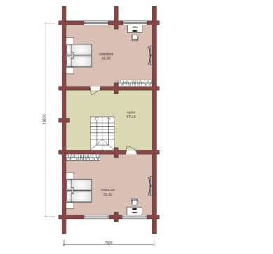 Проект "Рауль" трехэтажный дом из профилированного бруса — фото-532_3