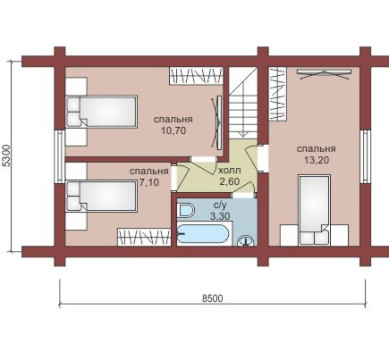 Проект "Феликс" бюджетный вариант дома из бруса — фото-532_2