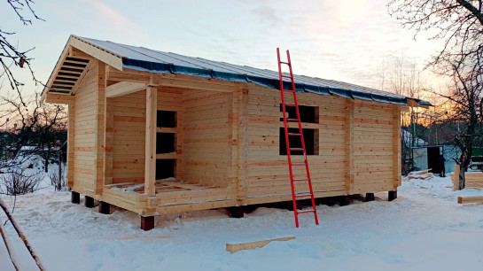 Профилированный брус — Типовые проекты бань из профбруса — фото