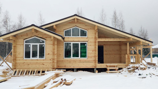 Сухой профилированный брус — Типовые проекты домов из профбруса — фото