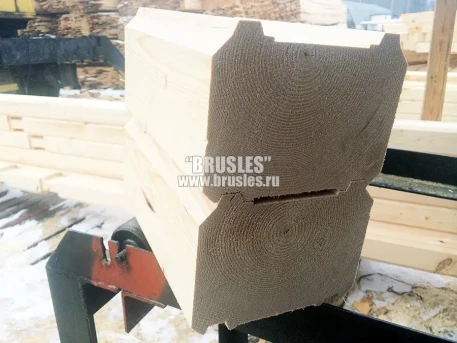 Проф.брус сухой с зарезкой чаш по проекту 150 x 150 x 6000 — фото-568_2